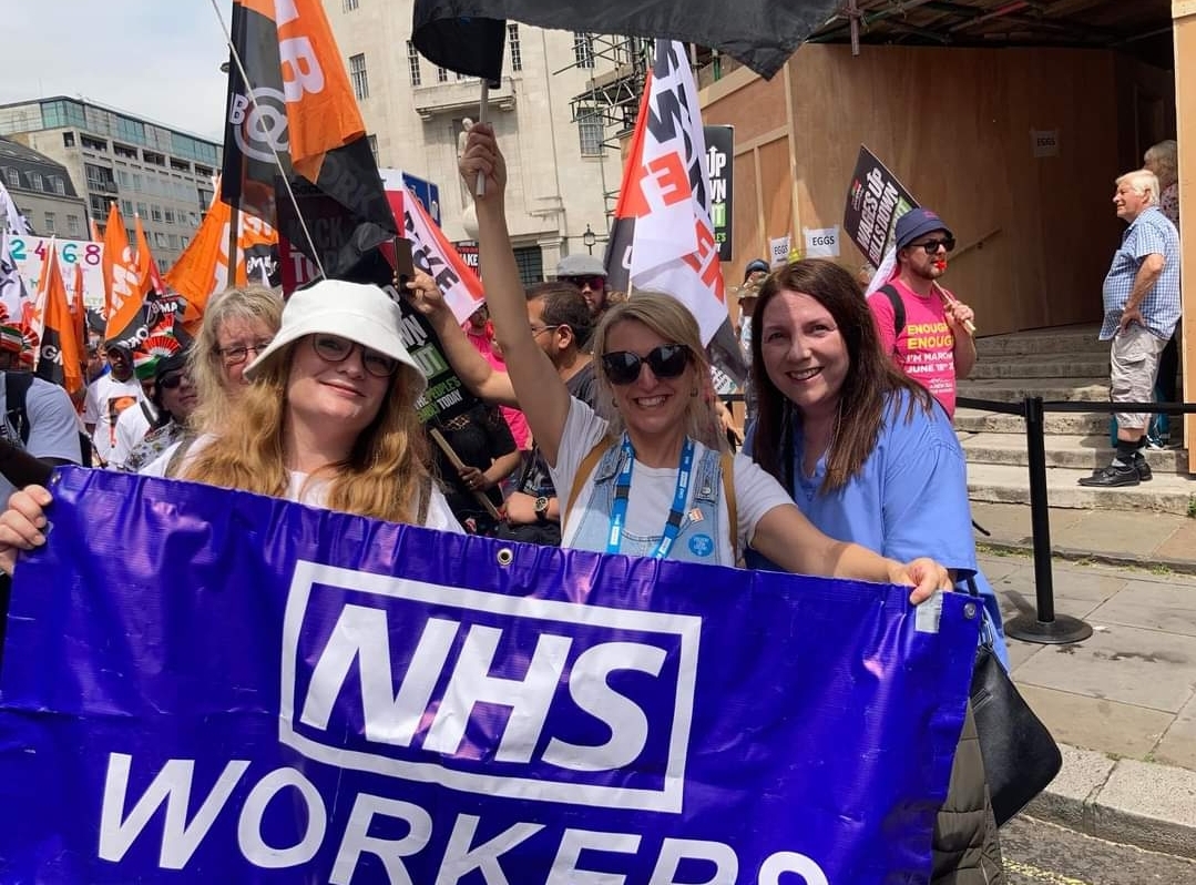 TUC Cost of Living Demo 2023 NHS Block